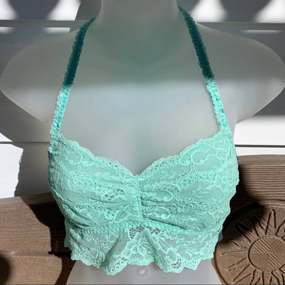 VS PINK Mint Lace Bralette/Bra Sz. M - Picture 4 of 6